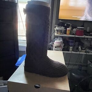 UGG Brown Knit Winter Boots